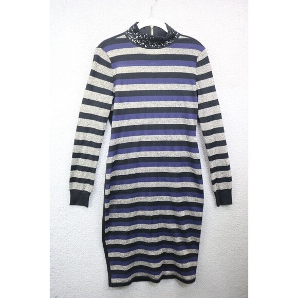 Eliza J. Long Sleeve Sparkly Midi Dress-Size Medium-Party-Sequins - Picture 1 of 11